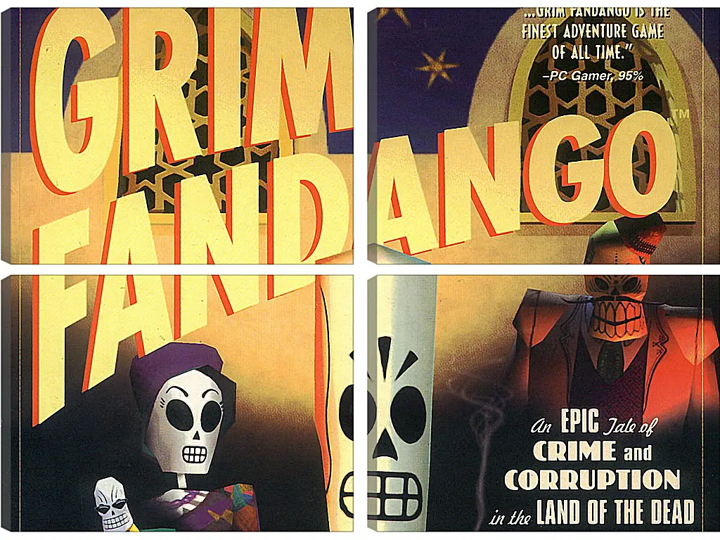 Модульная картина - Grim Fandango
