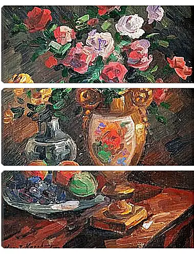 Модульная картина - STILL LIFE WITH FLOWERS. Коровин Константин