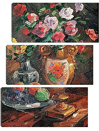 Модульная картина - STILL LIFE WITH FLOWERS. Коровин Константин