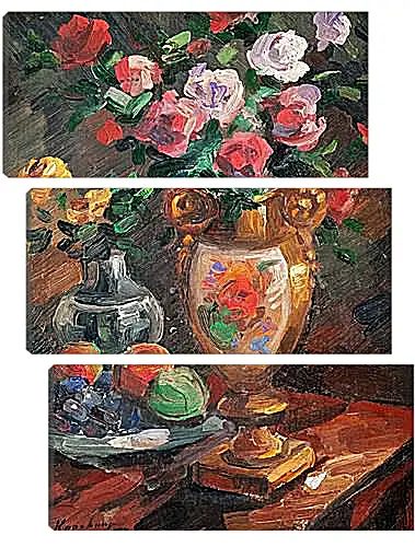 Модульная картина - STILL LIFE WITH FLOWERS. Коровин Константин