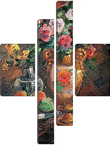 Модульная картина - Натюрморт с цветами. Коровин Константин