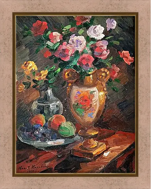 Картина в раме - STILL LIFE WITH FLOWERS. Коровин Константин