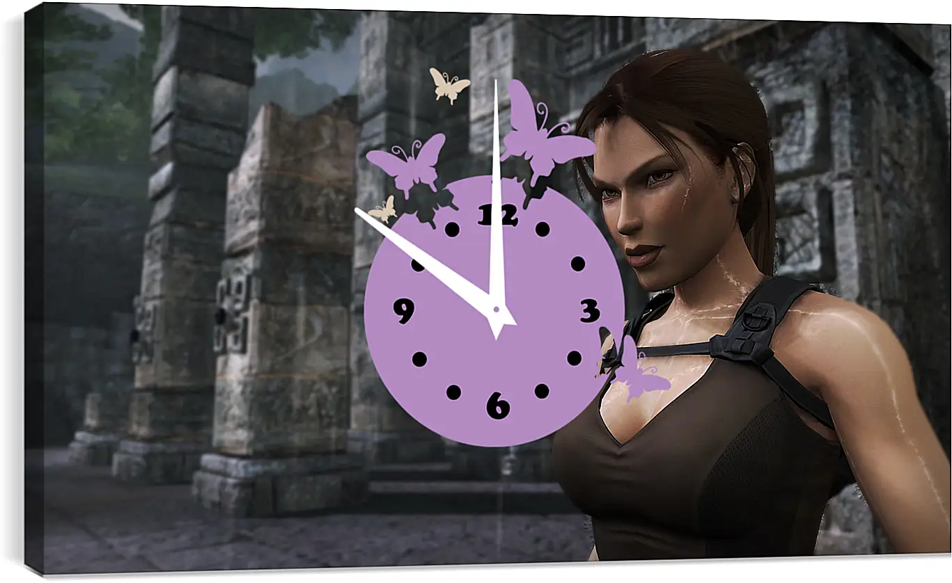 Часы картина - Tomb Raider