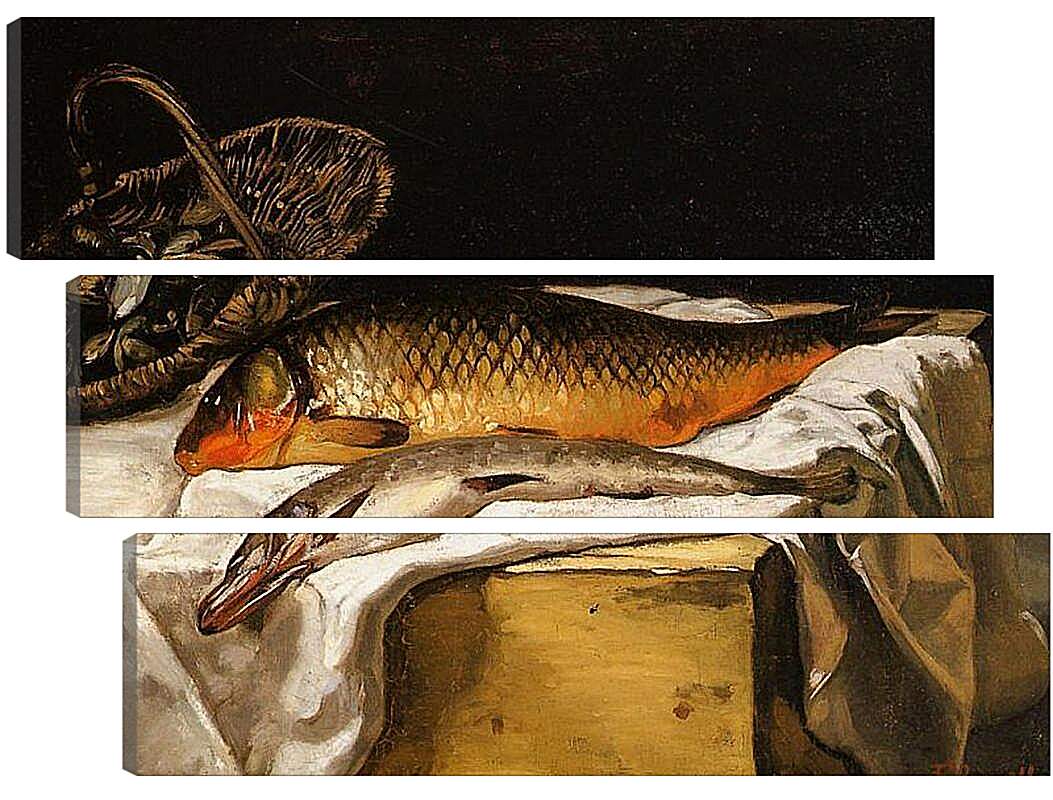 Модульная картина - Still Life with Fish. Жан Фредерик Базиль