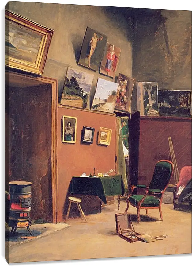 Постер и плакат - Studio in the rue de Furstenberg. Жан Фредерик Базиль