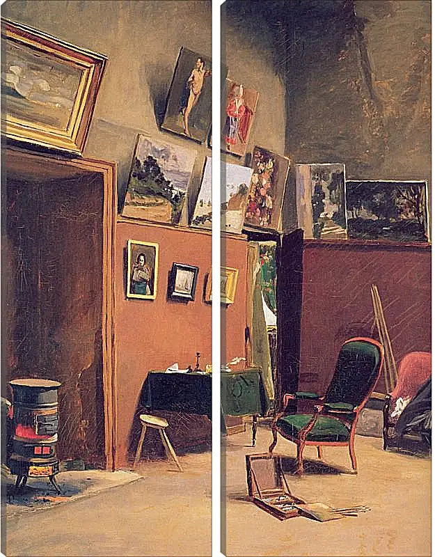 Модульная картина - Studio in the rue de Furstenberg. Жан Фредерик Базиль