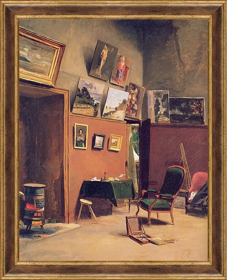 Картина в раме - Studio in the rue de Furstenberg. Жан Фредерик Базиль