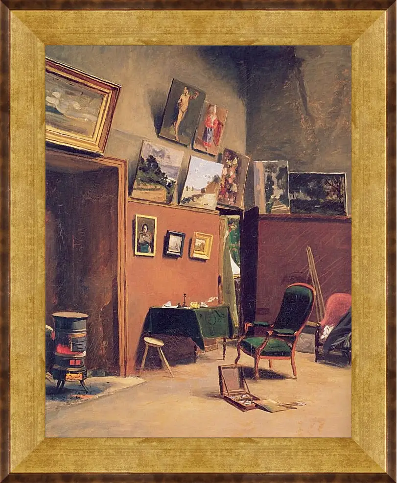 Картина в раме - Studio in the rue de Furstenberg. Жан Фредерик Базиль