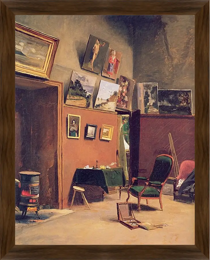 Картина в раме - Studio in the rue de Furstenberg. Жан Фредерик Базиль