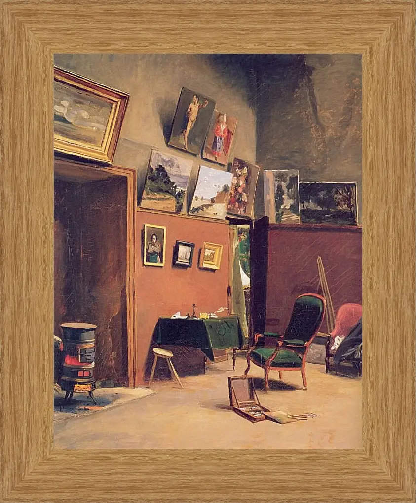Картина в раме - Studio in the rue de Furstenberg. Жан Фредерик Базиль