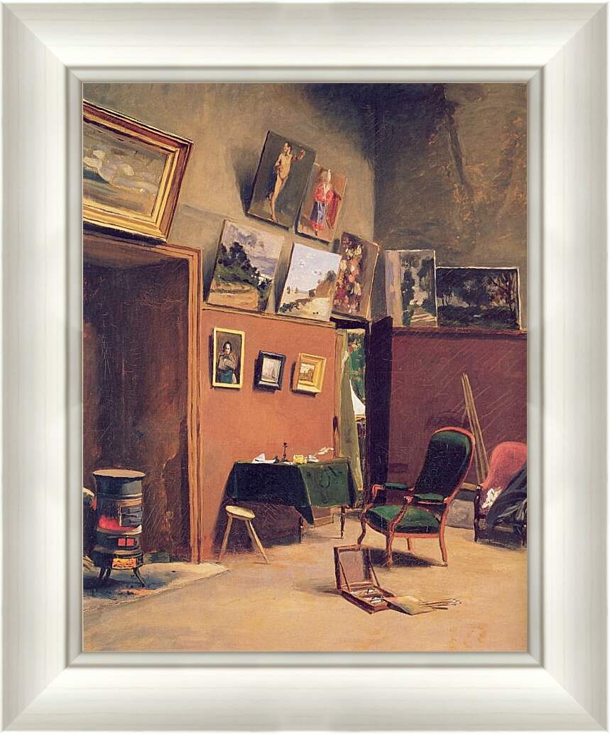 Картина в раме - Studio in the rue de Furstenberg. Жан Фредерик Базиль
