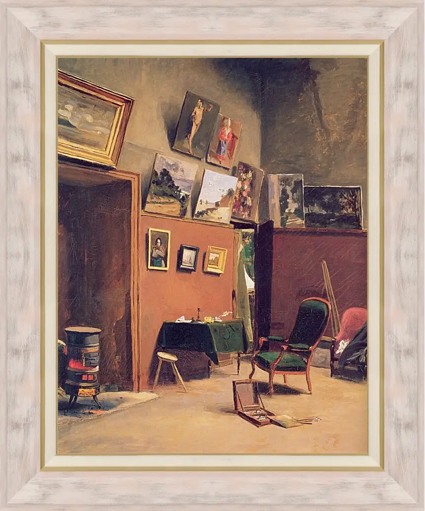 Картина в раме - Studio in the rue de Furstenberg. Жан Фредерик Базиль