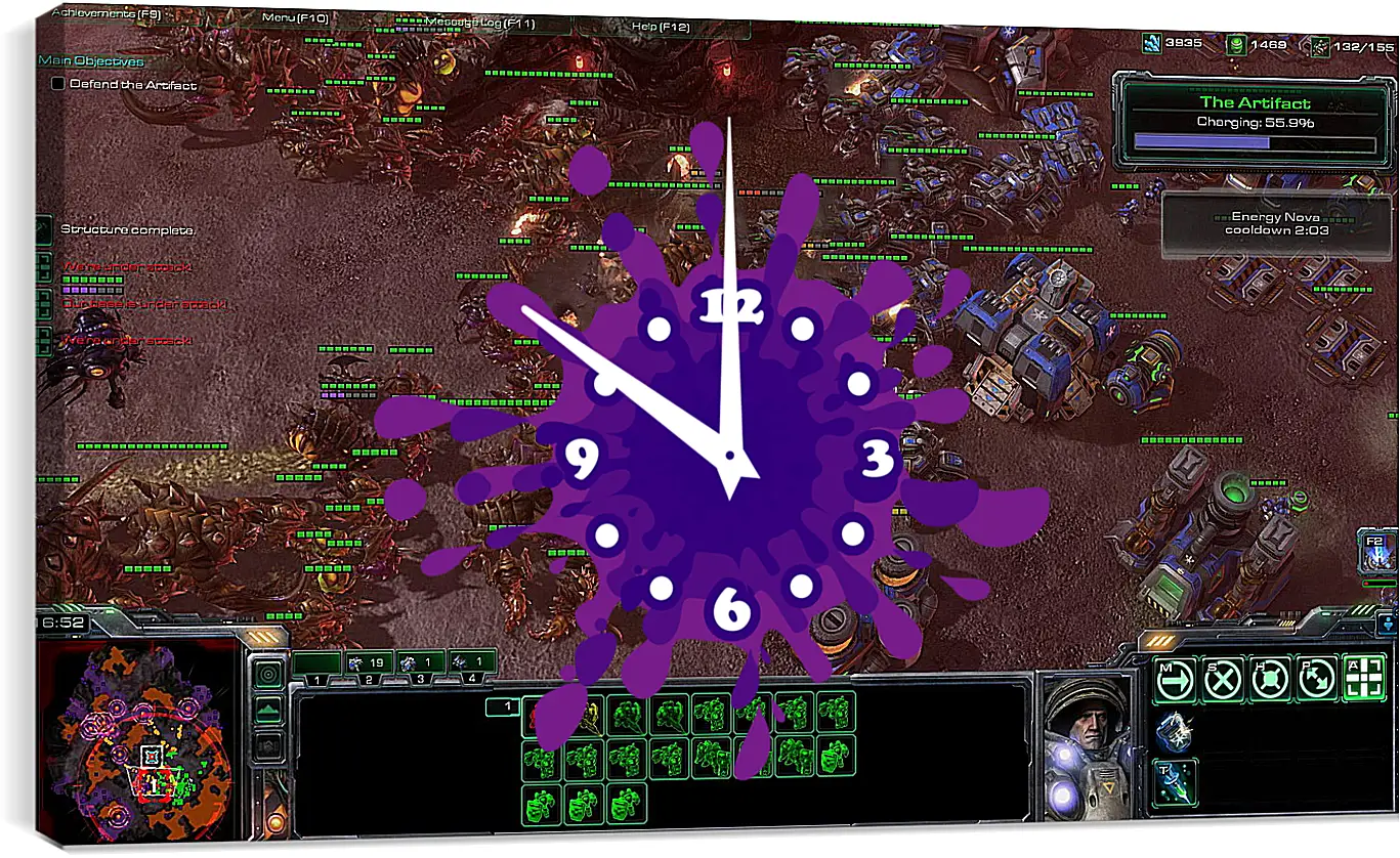 Часы картина - StarCraft II: Heart Of The Swarm