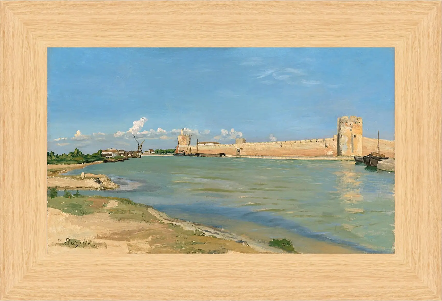 Картина в раме - Волны в Эг-Морт. Жан Фредерик Базиль
