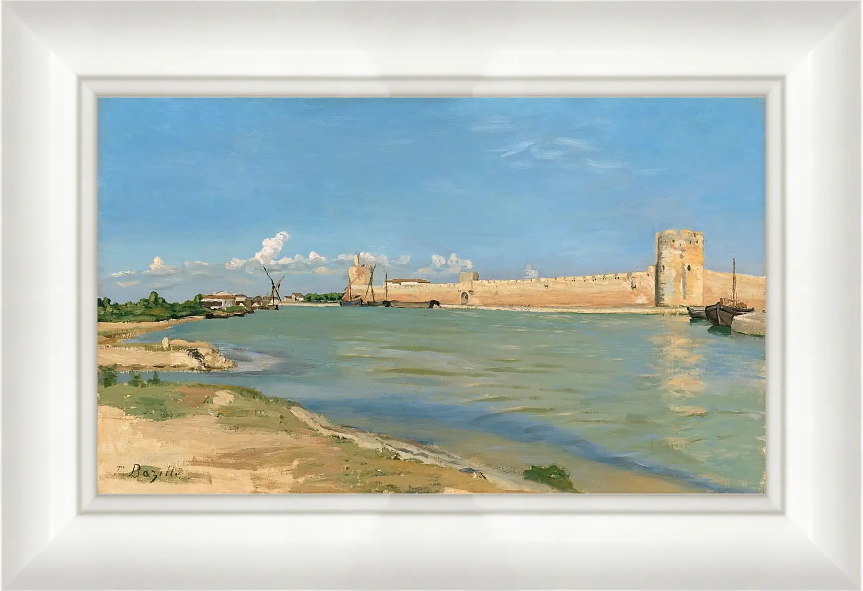 Картина в раме - Волны в Эг-Морт. Жан Фредерик Базиль