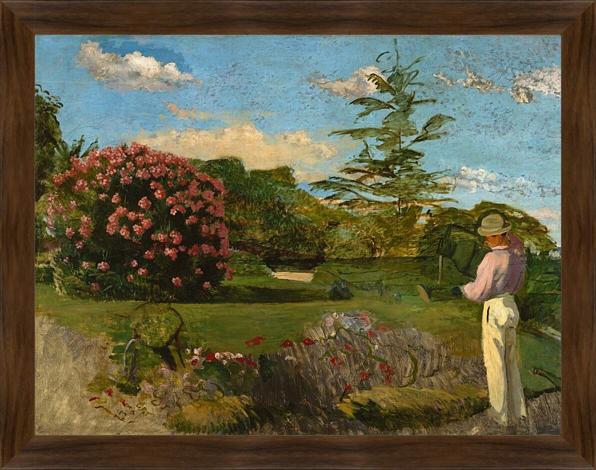 Картина в раме - Маленький садовник. Жан Фредерик Базиль