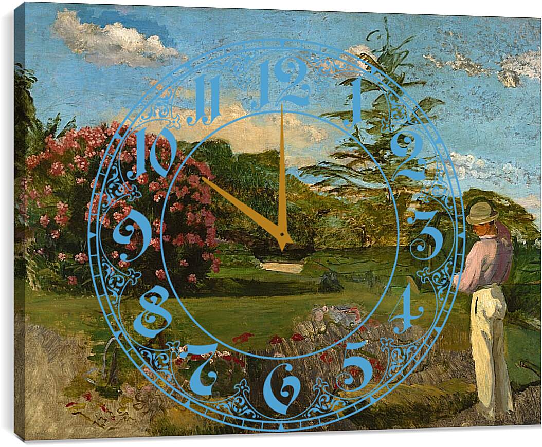 Часы картина - Маленький садовник. Жан Фредерик Базиль
