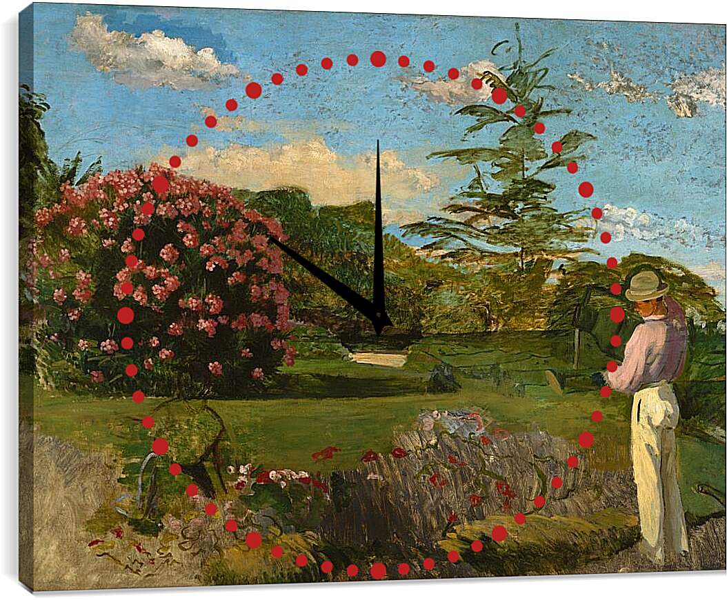 Часы картина - Маленький садовник. Жан Фредерик Базиль