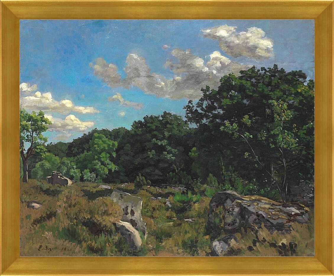 Картина в раме - Пейзаж в Шайи. Жан Фредерик Базиль