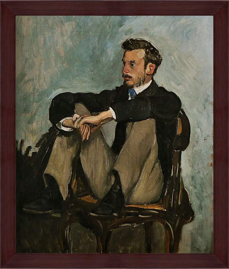 Картина в раме - Портрет Огюста Ренуара. Жан Фредерик Базиль