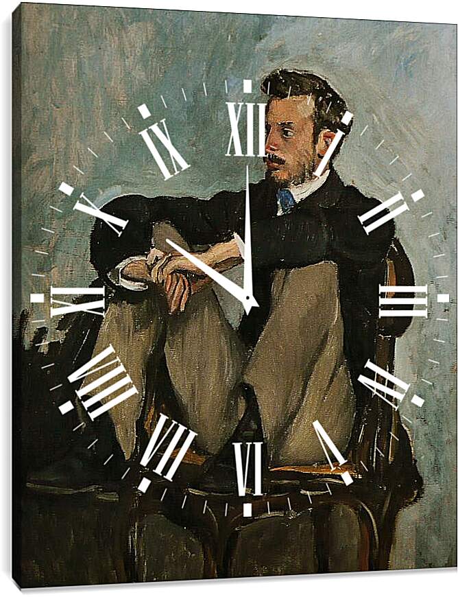 Часы картина - Портрет Огюста Ренуара. Жан Фредерик Базиль