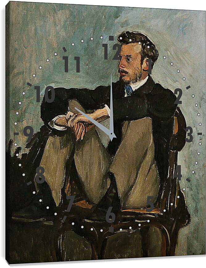 Часы картина - Портрет Огюста Ренуара. Жан Фредерик Базиль