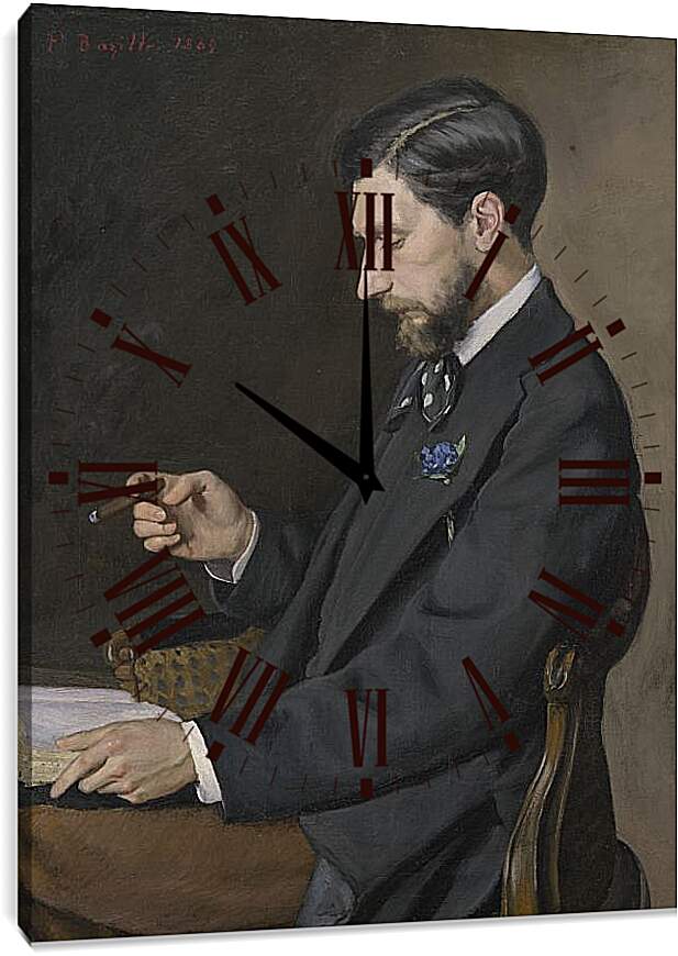 Часы картина - Портрет Эдмонда Мэтра. Жан Фредерик Базиль