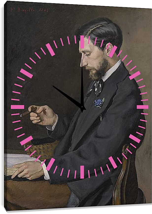 Часы картина - Портрет Эдмонда Мэтра. Жан Фредерик Базиль