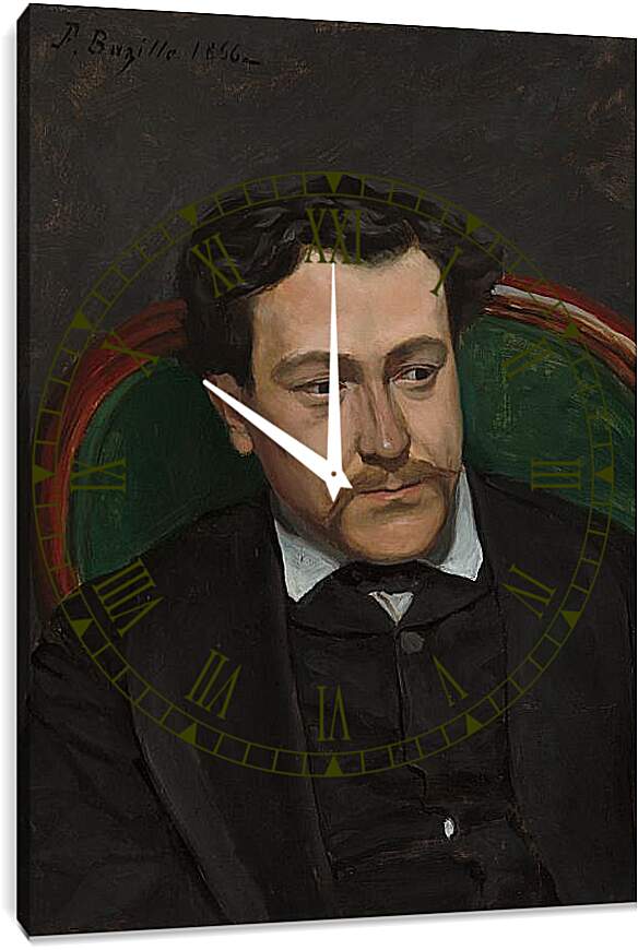Часы картина - Портрет Эдуарда Блау. Жан Фредерик Базиль