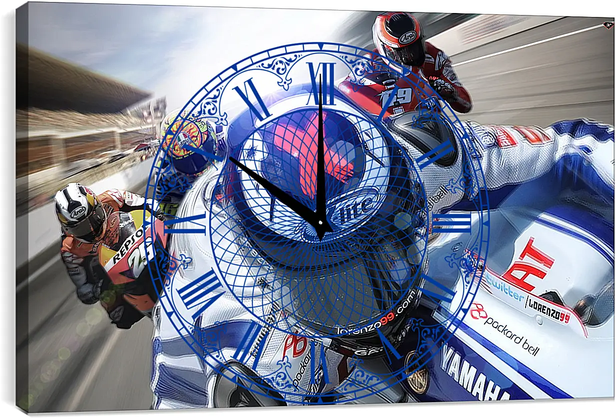 Часы картина - Moto Gp 
