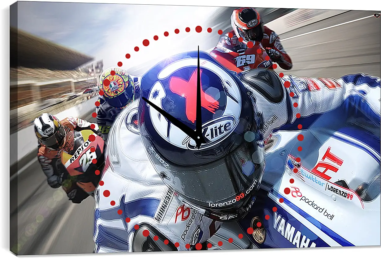 Часы картина - Moto Gp 
