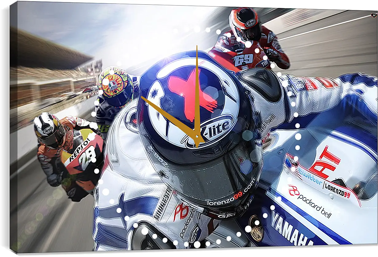 Часы картина - Moto Gp 
