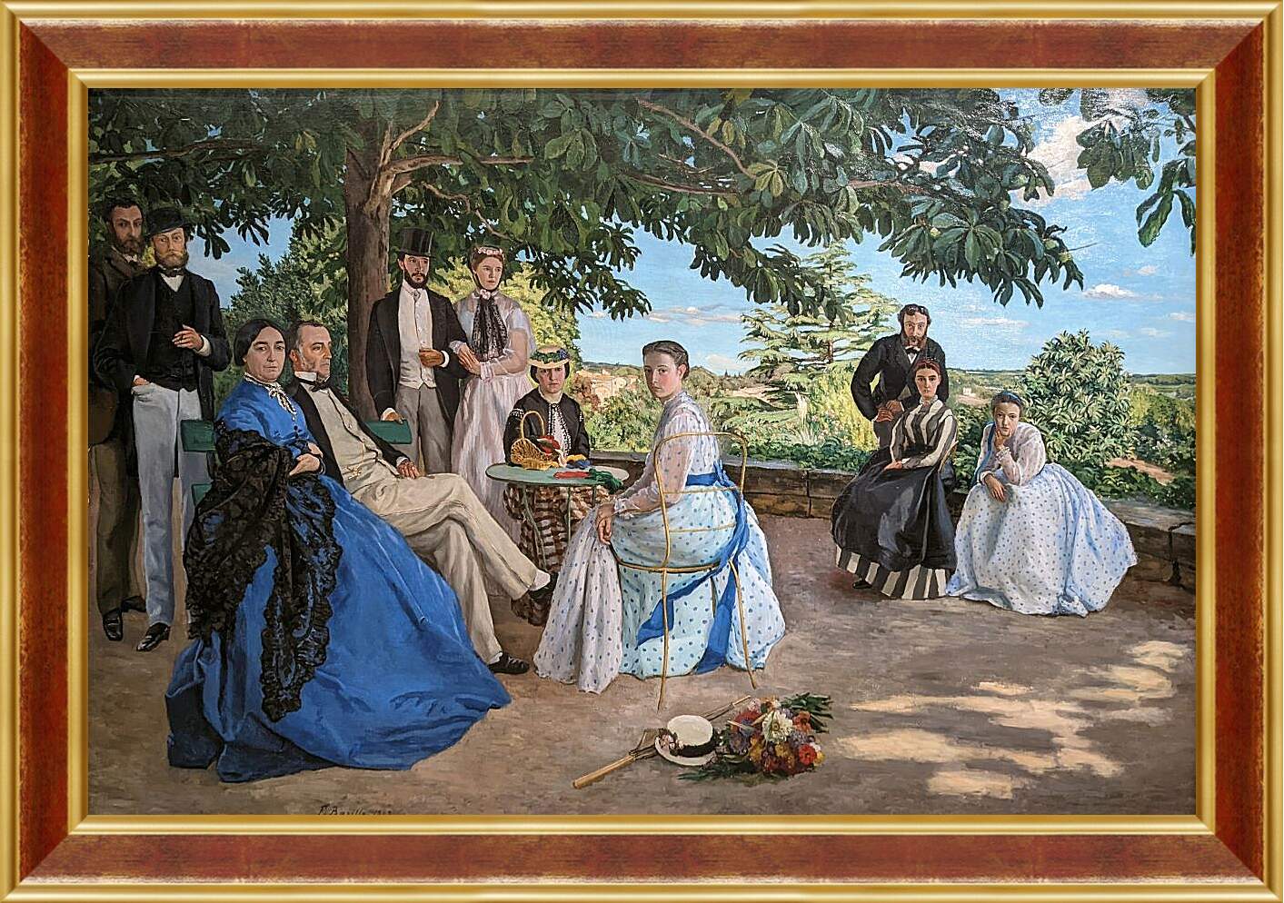 Картина в раме - Семейный сбор. Жан Фредерик Базиль