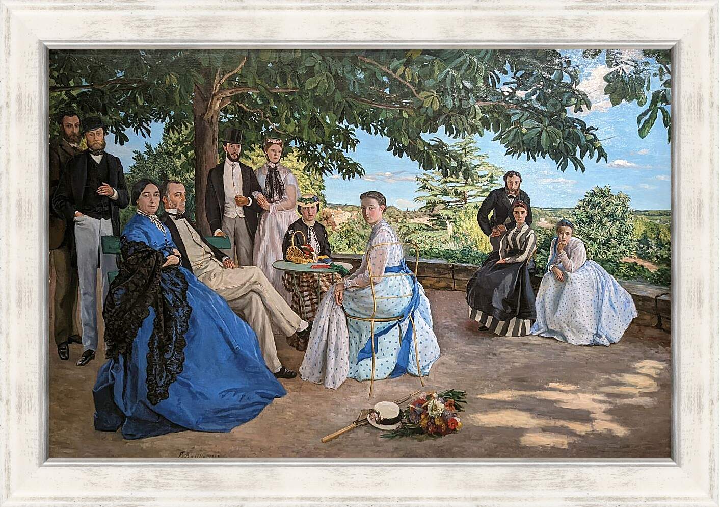 Картина в раме - Семейный сбор. Жан Фредерик Базиль