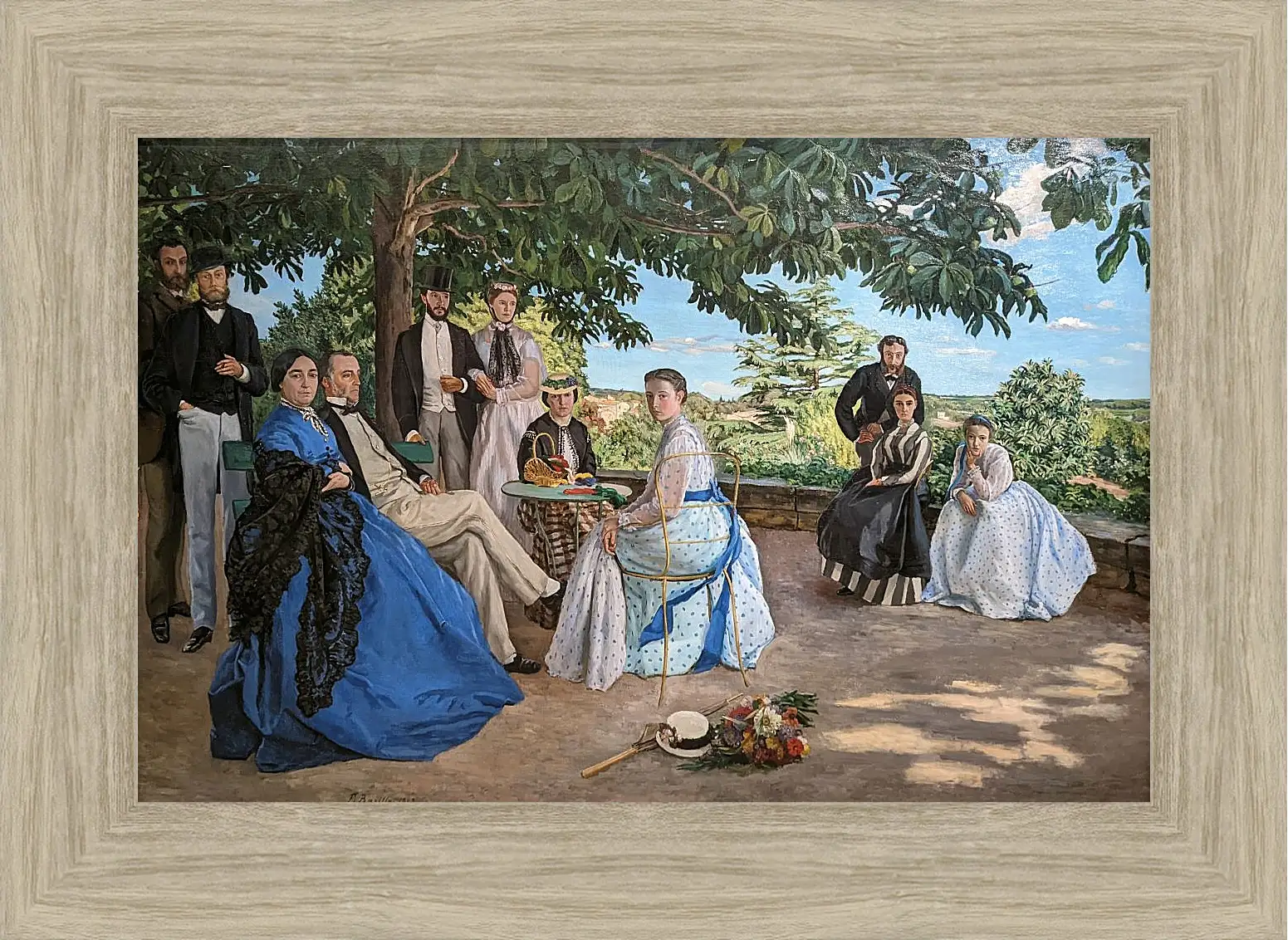 Картина в раме - В Кругу Семьи (Семейный Портрет). Жан Фредерик Базиль