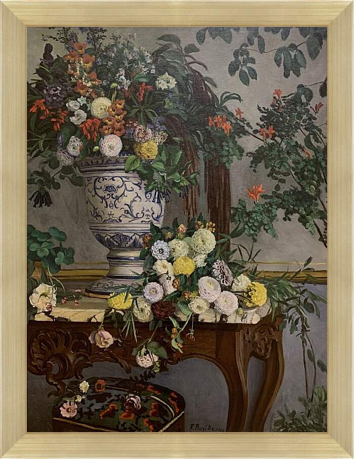 Картина в раме - Цветы. Жан Фредерик Базиль