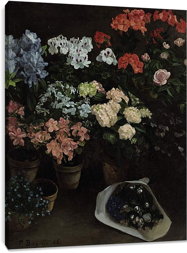 Постер и плакат - Этюд с цветами. Жан Фредерик Базиль