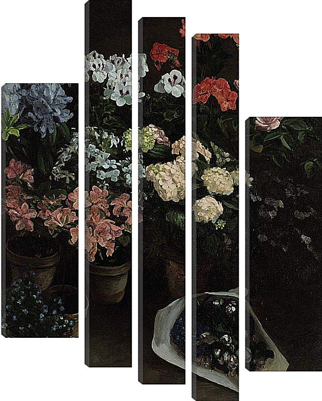Модульная картина - Этюд с цветами. Жан Фредерик Базиль