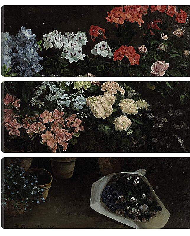 Модульная картина - Этюд с цветами. Жан Фредерик Базиль