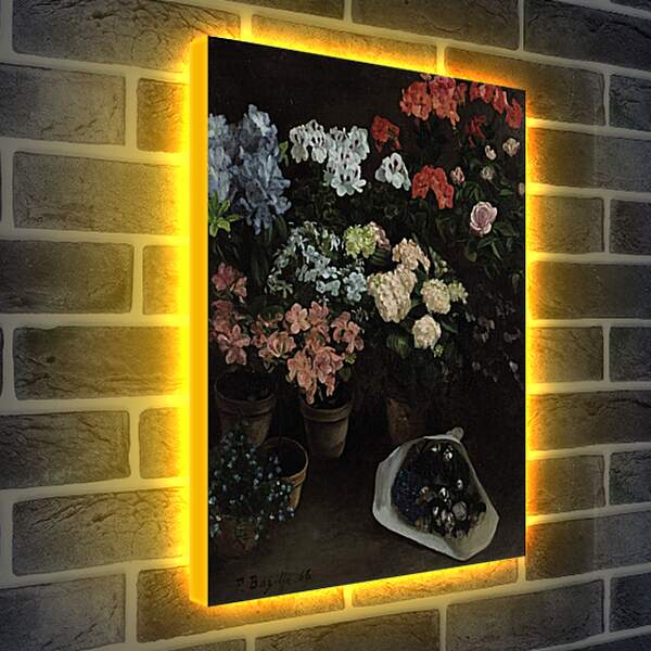 Лайтбокс световая панель - Этюд с цветами. Жан Фредерик Базиль