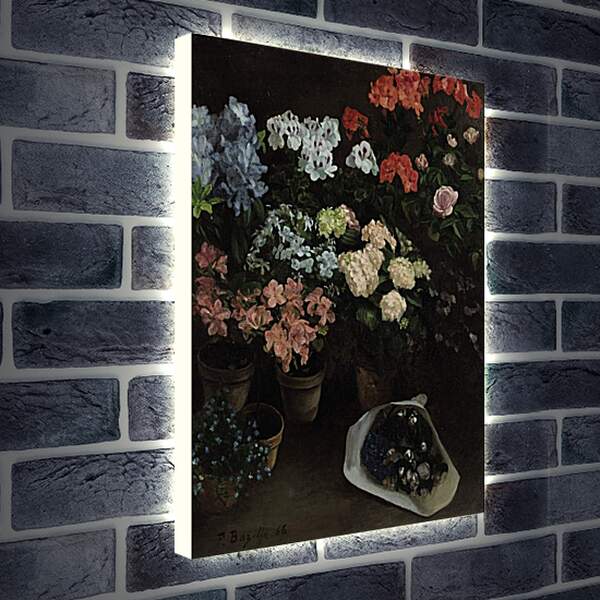 Лайтбокс световая панель - Этюд с цветами. Жан Фредерик Базиль