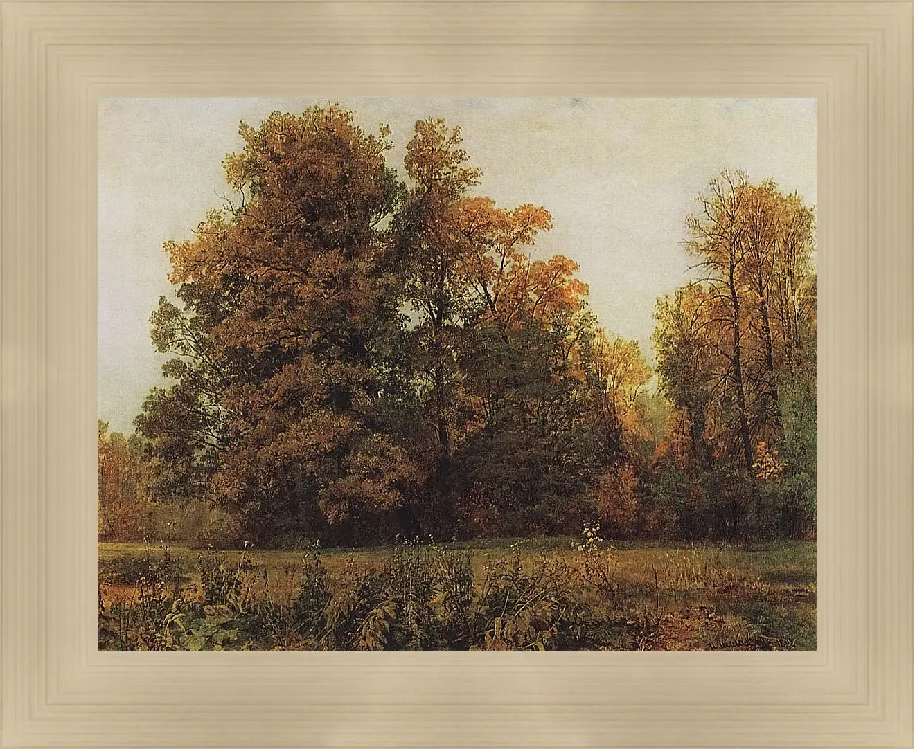 Картина в раме - Осень. Иван Шишкин