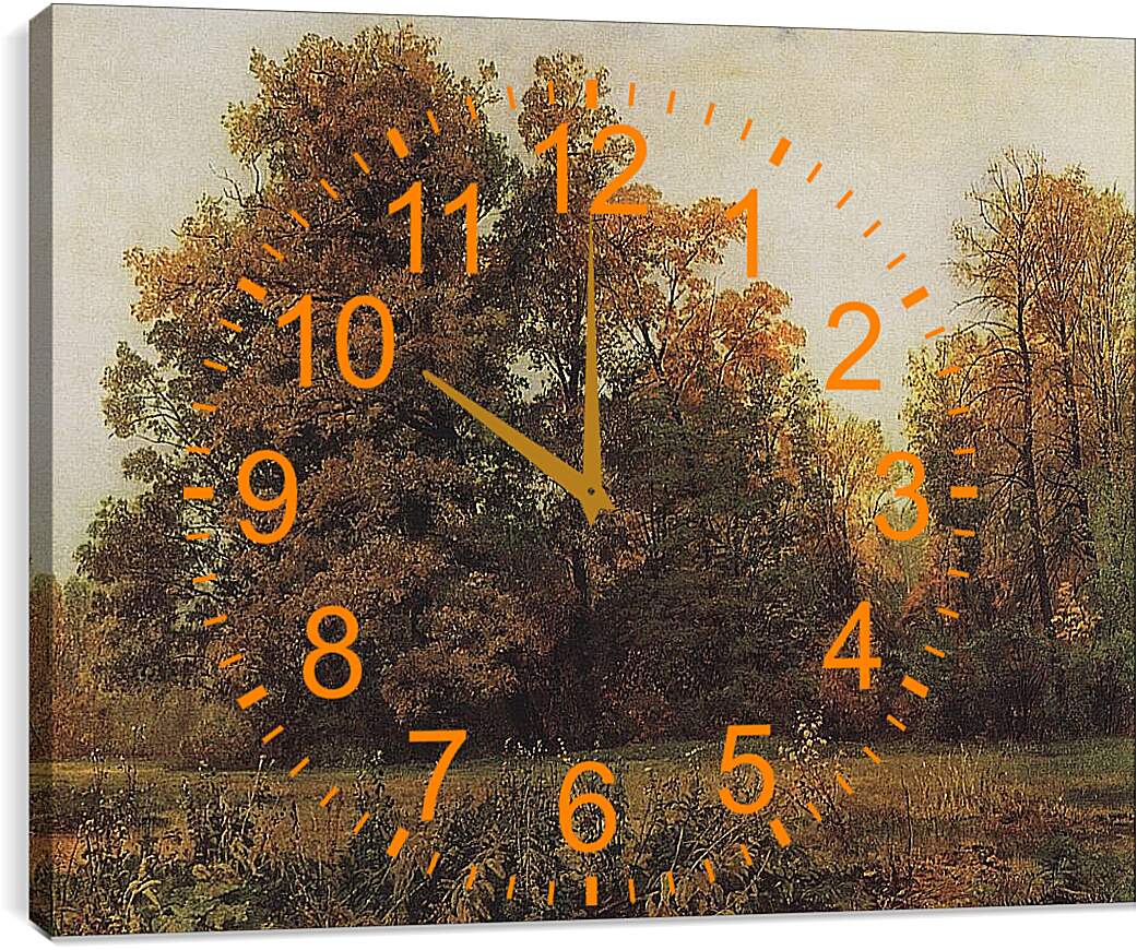 Часы картина - Осень. Иван Шишкин