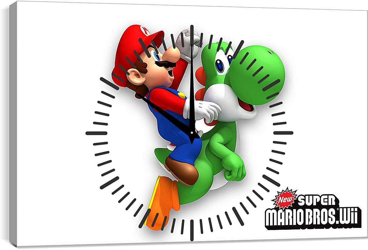 Часы картина - New Super Mario Bros. Wii
