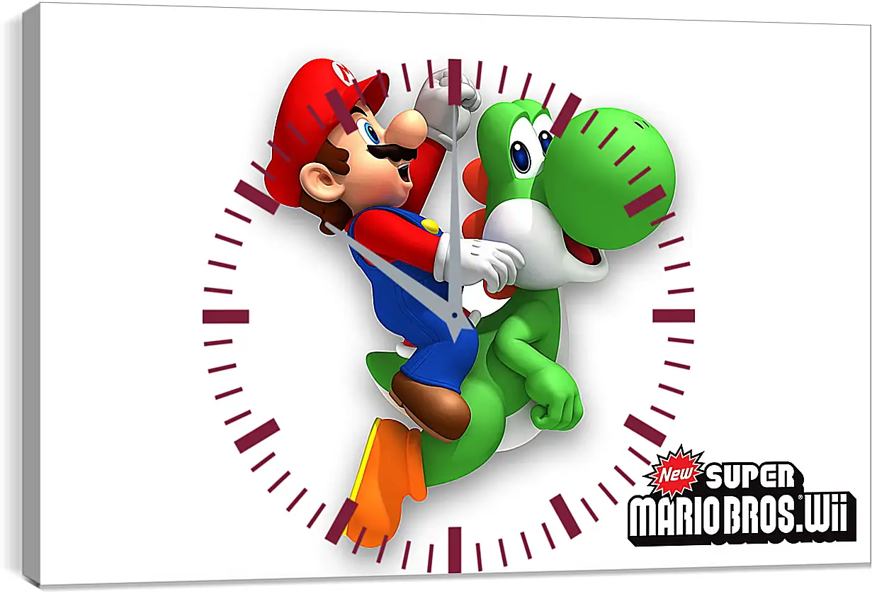 Часы картина - New Super Mario Bros. Wii
