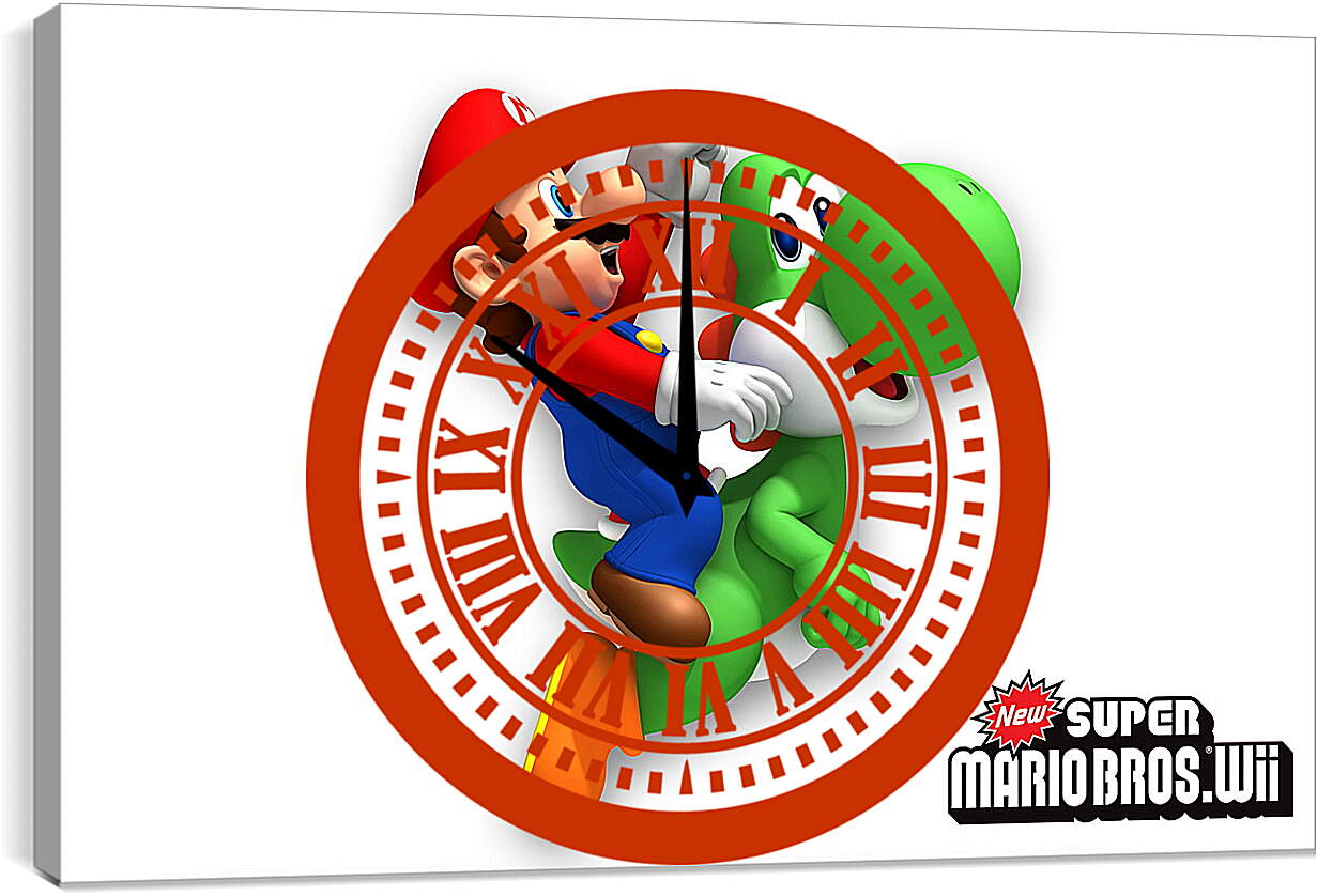 Часы картина - New Super Mario Bros. Wii

