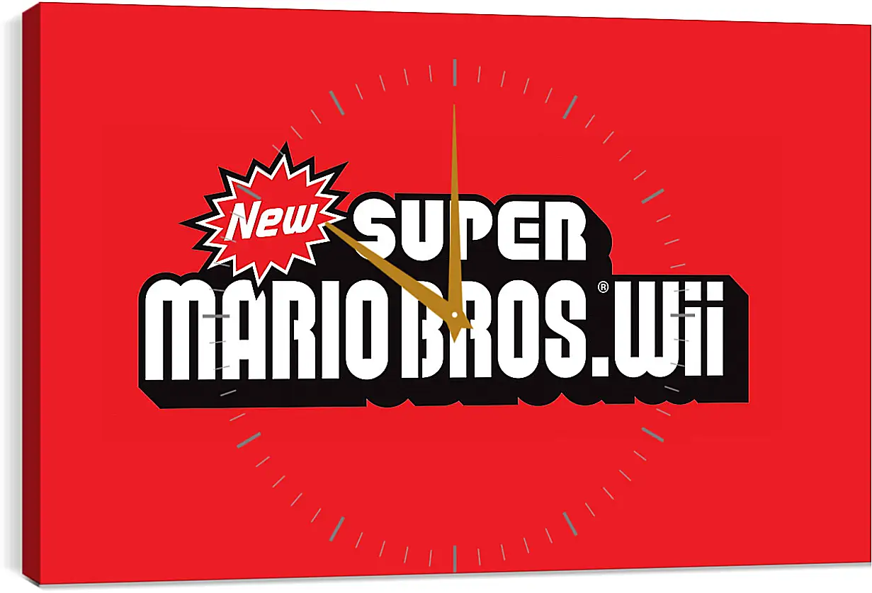 Часы картина - New Super Mario Bros. Wii
