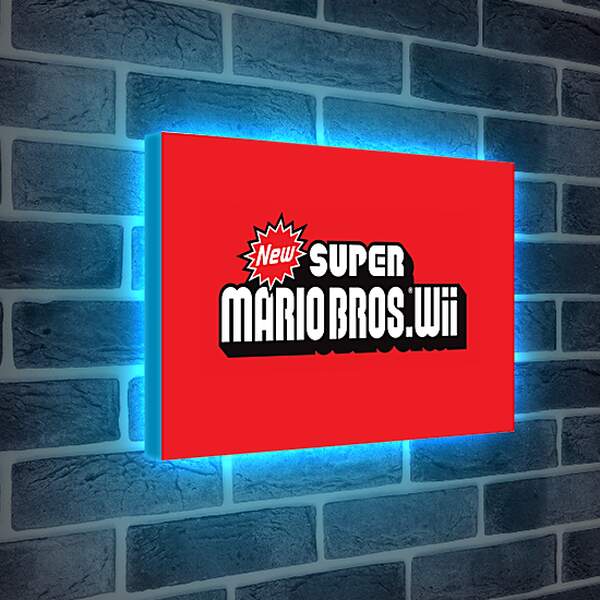 Лайтбокс световая панель - New Super Mario Bros. Wii
