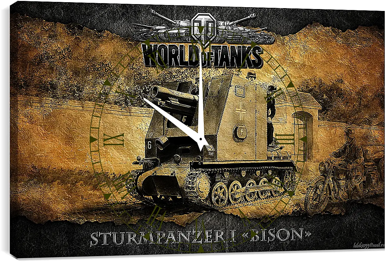 Часы картина - World Of Tanks