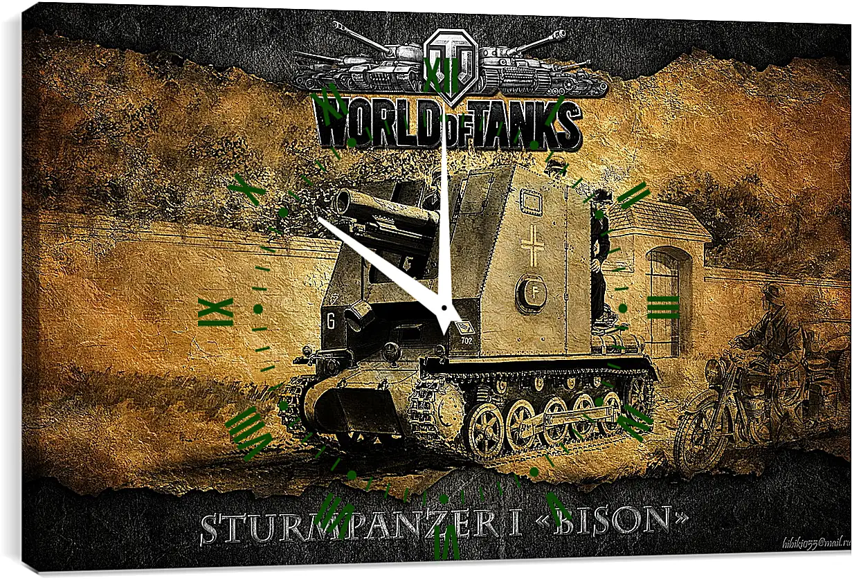 Часы картина - World Of Tanks